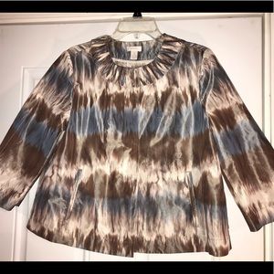 🎈Beautiful Fun artsy Chico's jacket sz 1 M